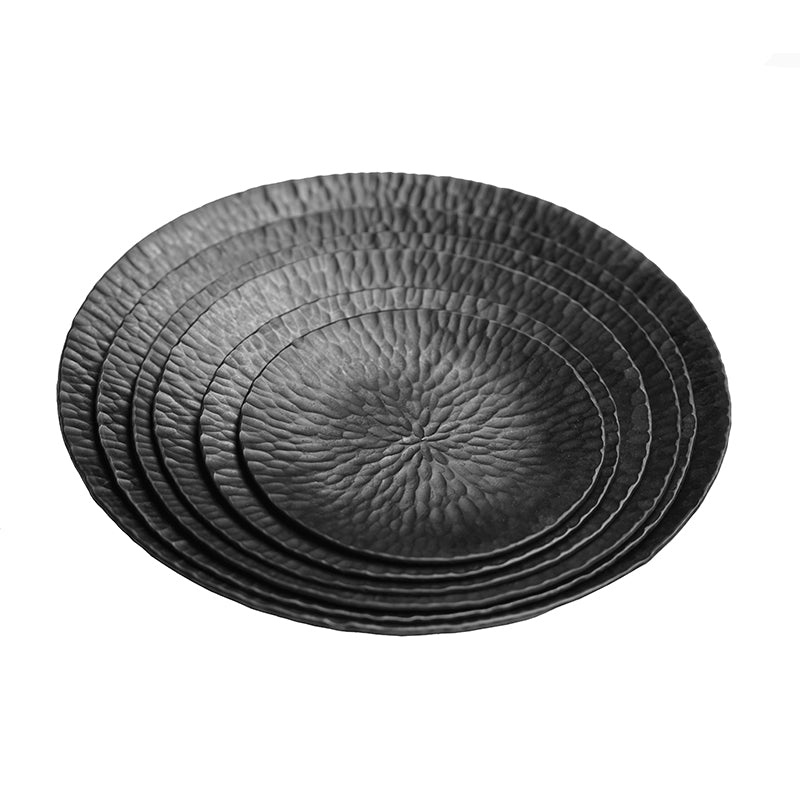 Hand Forged Dessert Jewelry Candle Round Iron Storage Tray