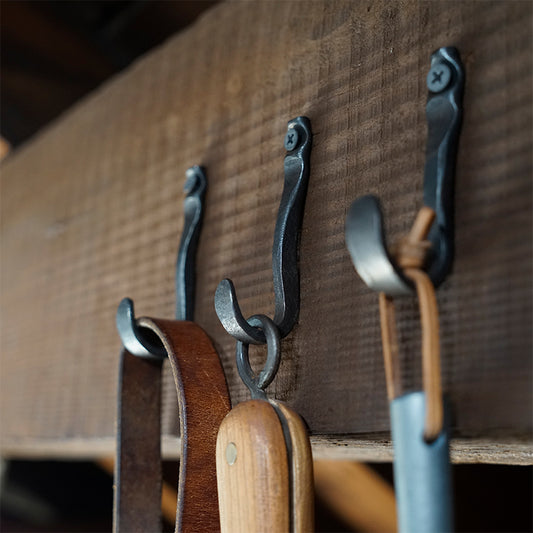 Hand Forged Iron Horseshoe Nail Hook