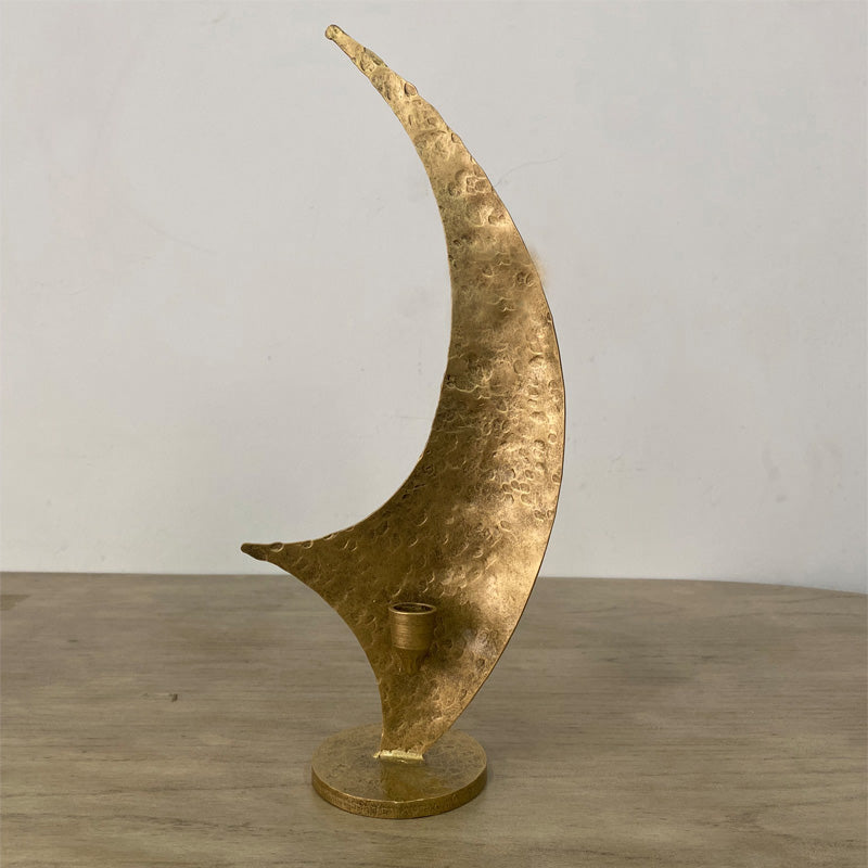 Hand Forged Iron Vintage Sailboat Candlestick