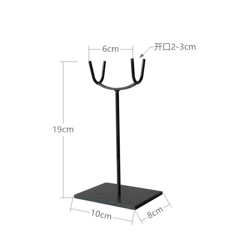 One Rod Double “U” Metal Display Stand For Sculptures