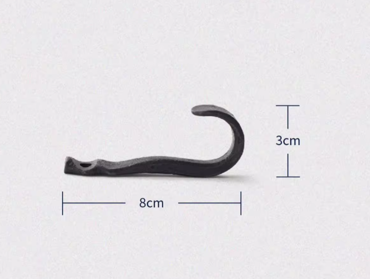 Hand Forged Iron Horseshoe Nail Hook