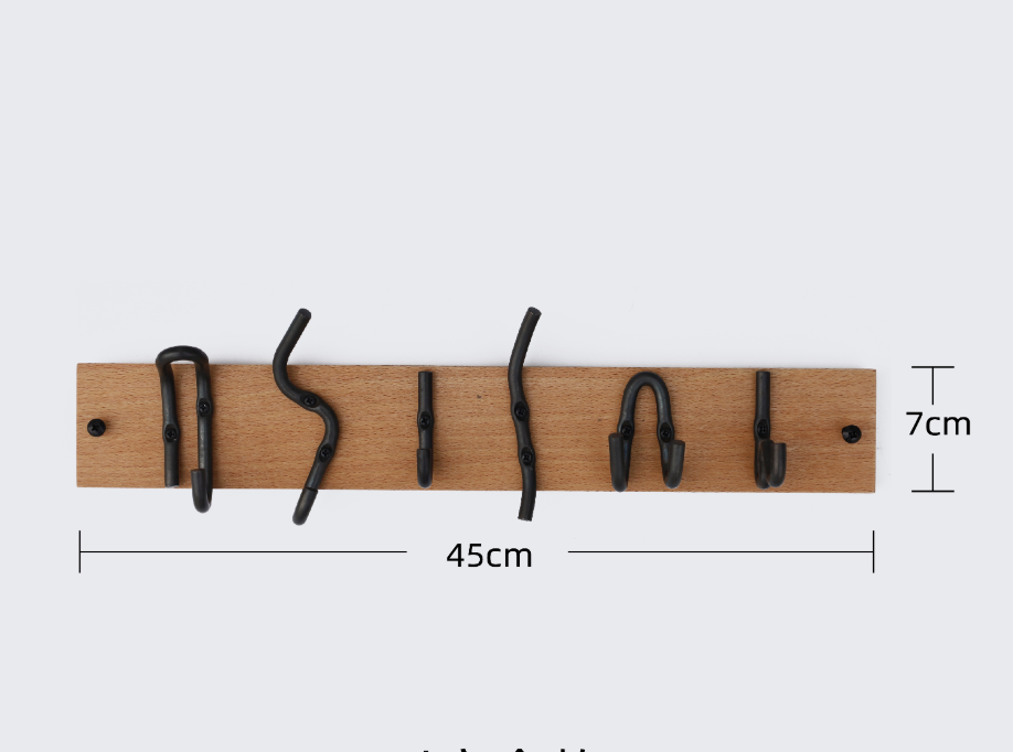 Hand Forged Iron Nail Key Hook And Rack